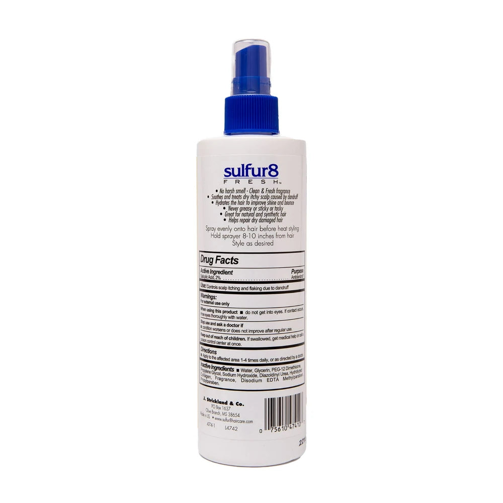 Sulfur 8 Fresh Medicated Anti-dandruff Oil Sheen Spray 12 fl oz (Pack of 12)