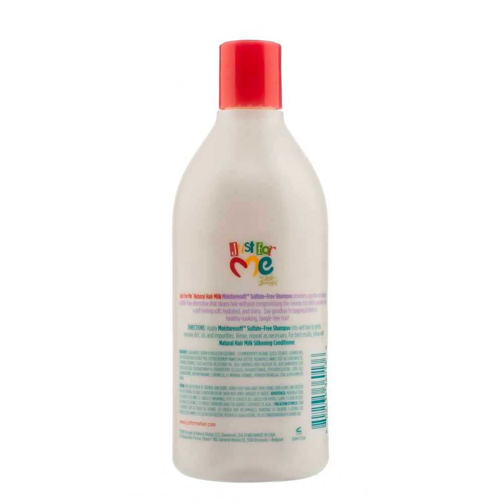 Just for Me Natural Hair Milk Sulfate-Free Shampoo 13.5 fl. oz. Bottle Moisturizing(Pack of 6)