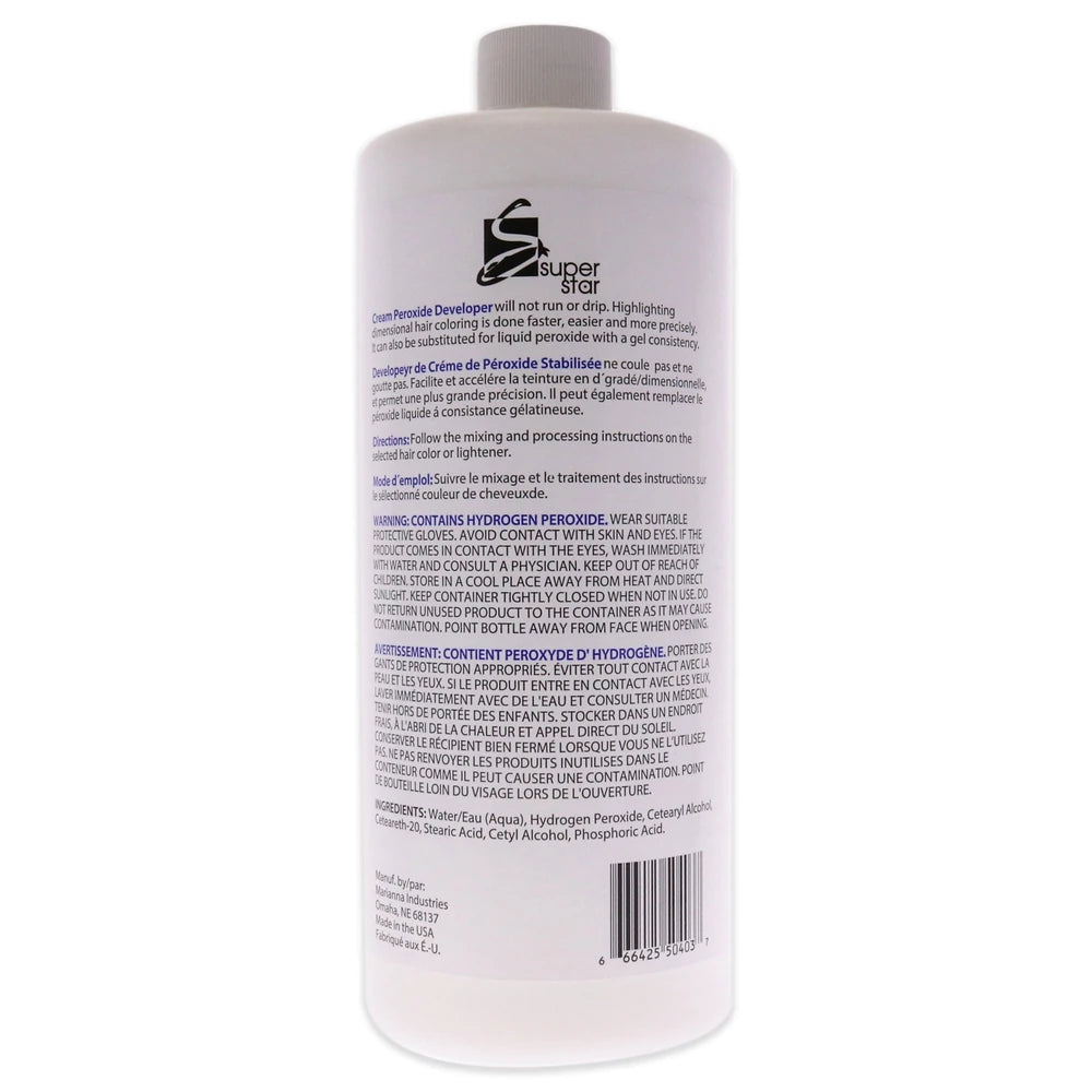 Marianna Super Star 40 Volume Cream Peroxide Developer 32 oz Cream (Pack of 12)