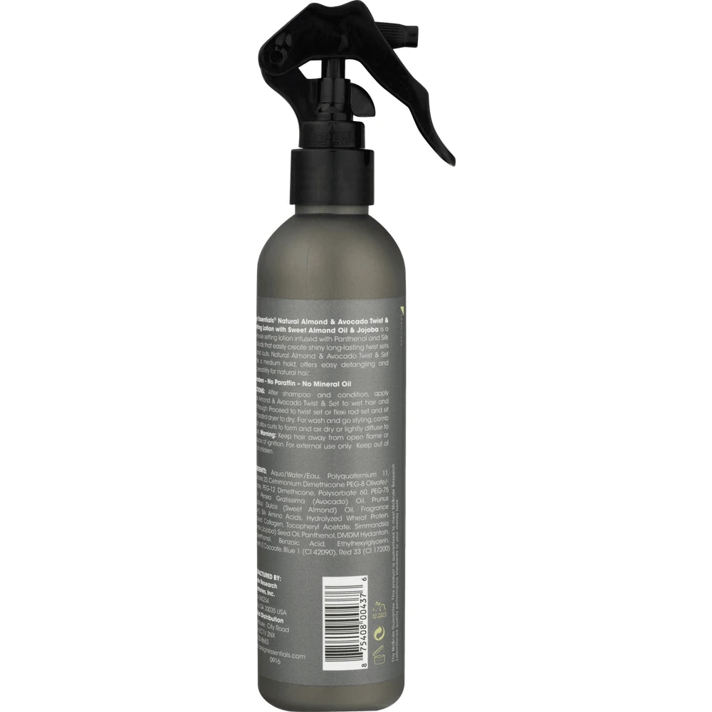 Design Essentials Natural Twist & Set Setting Lotion Almond & Avocado 8.0 FL OZ (Pack of 12)