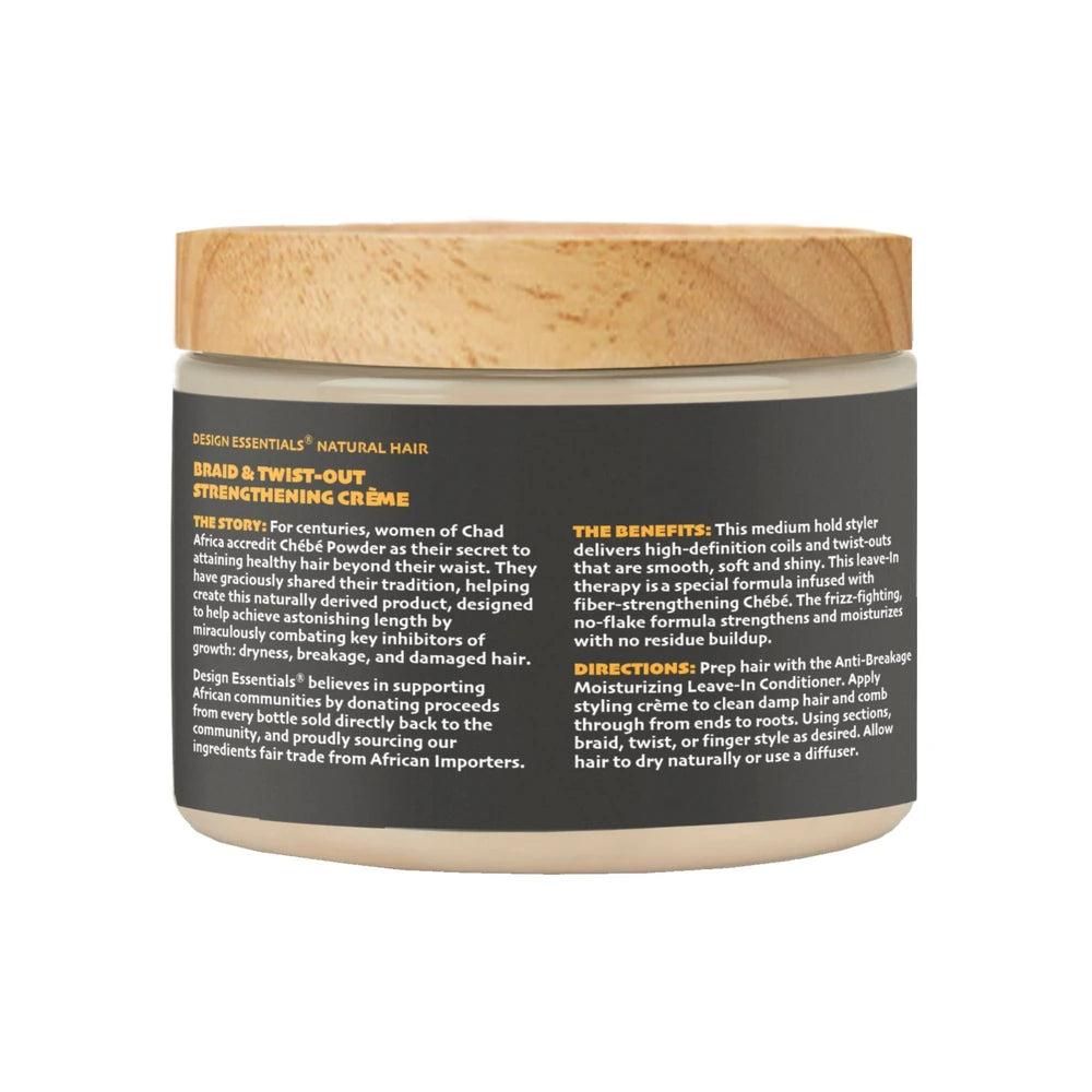 Design Essentials Chebe Braid & Twist-Out Styling Hair Pomade Creme 12 oz - (Pack of 12)