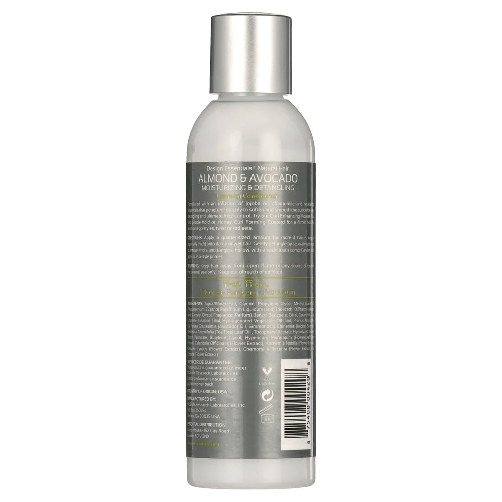 Design Essentials Almond Avocado Moisturizing Leave in Conditioner 6oz. Unisex (Pack of 12)