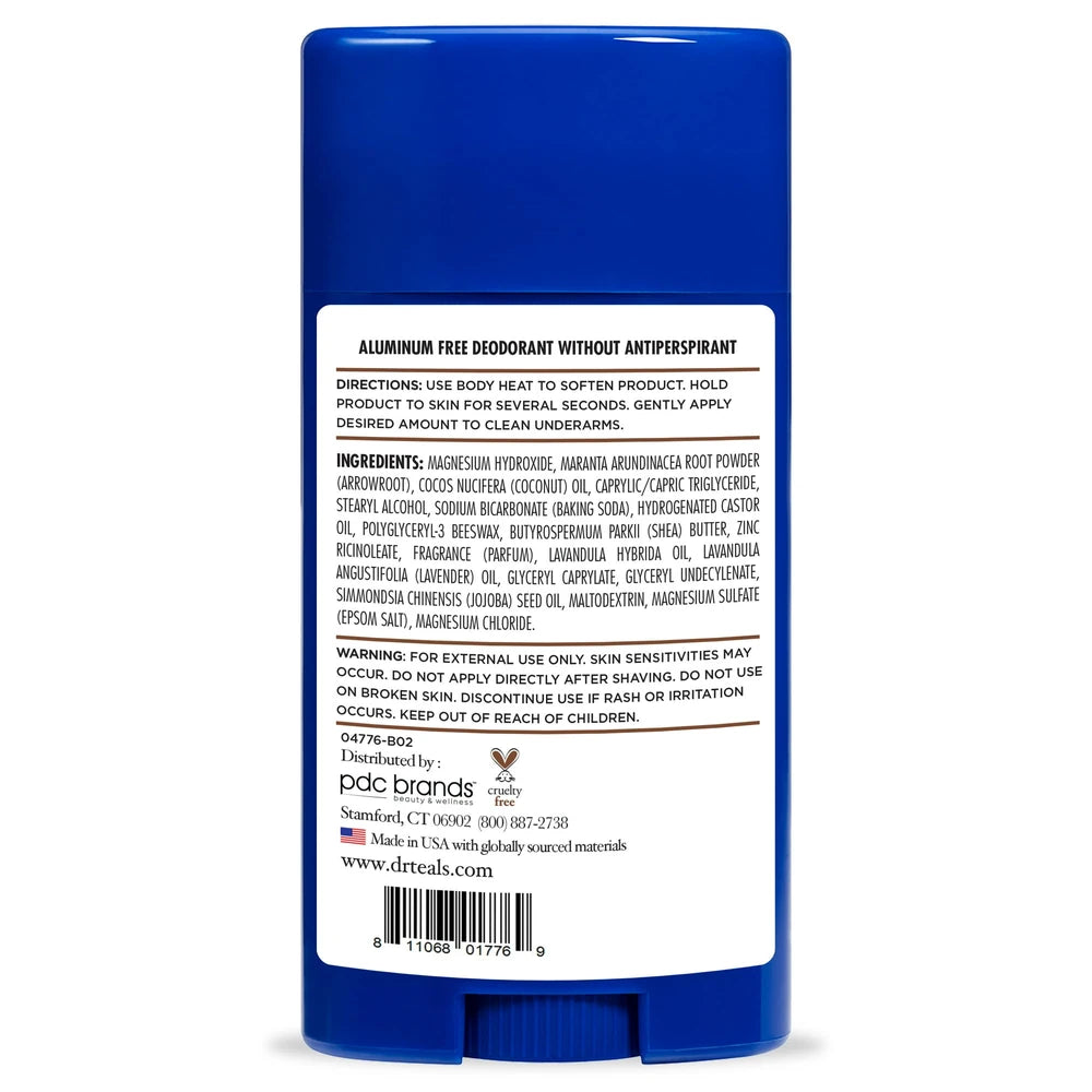 Dr Teal s Aluminum Free Deodorant Coconut Oil with Essential Oils 2.65 oz (Pack of 24)