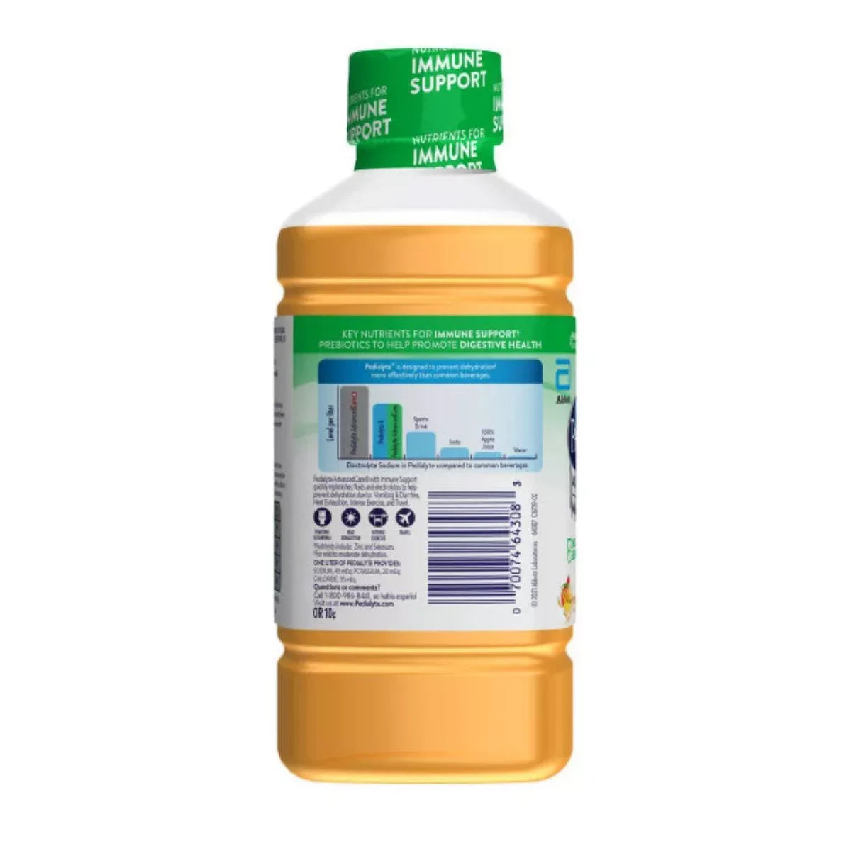 Pedialyte Advanced Care Electrolyte Solution Tropical Fruit 33Oz (Pack of 4)