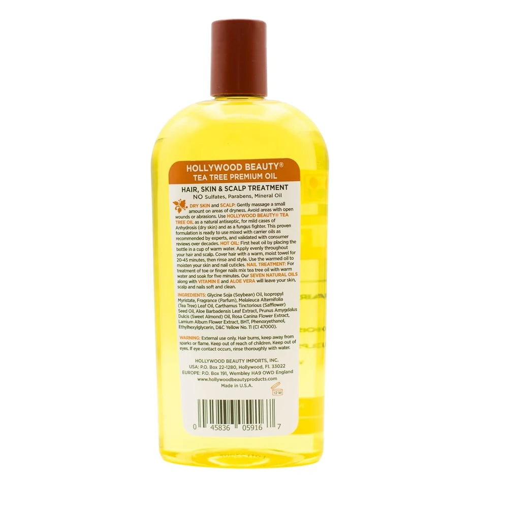 Hollywood Beauty Tea Tree Oil 16 oz (Pack of 6)