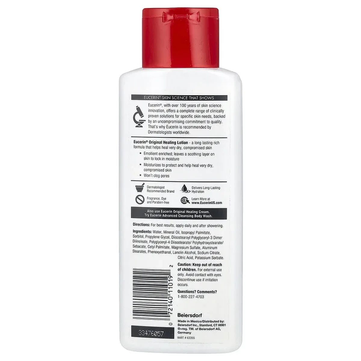 Eucerin Original Moisturizing Lotion For Dry And Sensitive Skin 8.4Oz (Pack of 12)