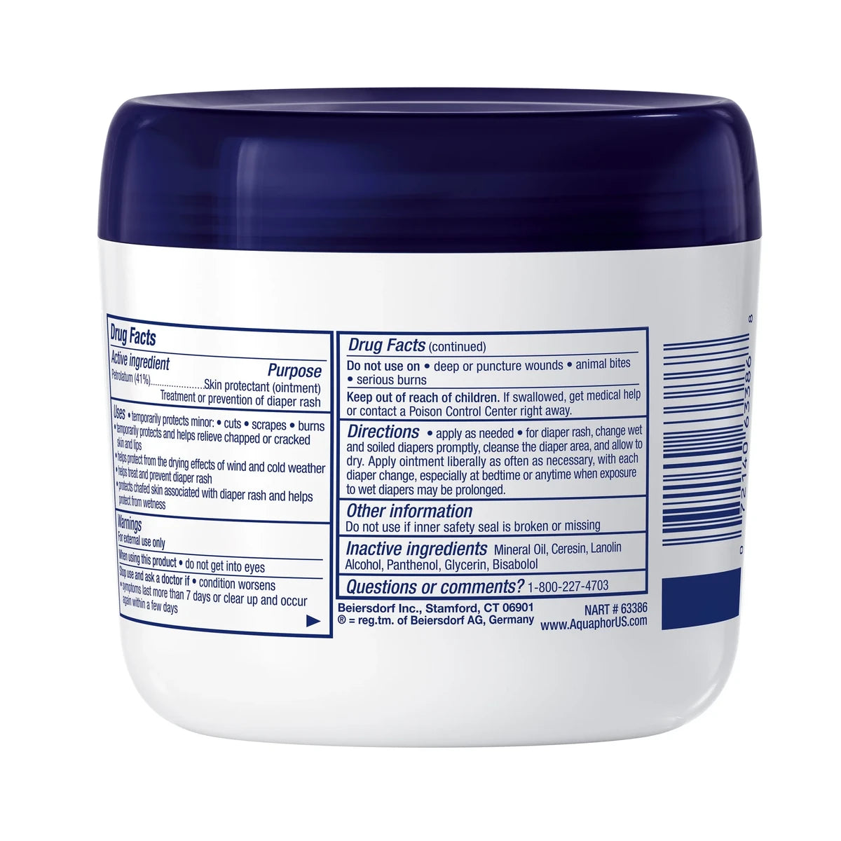 Aquaphor Baby Healing Ointment For Dry Or Cracked Skin Jar 14Oz (Pack of 12)
