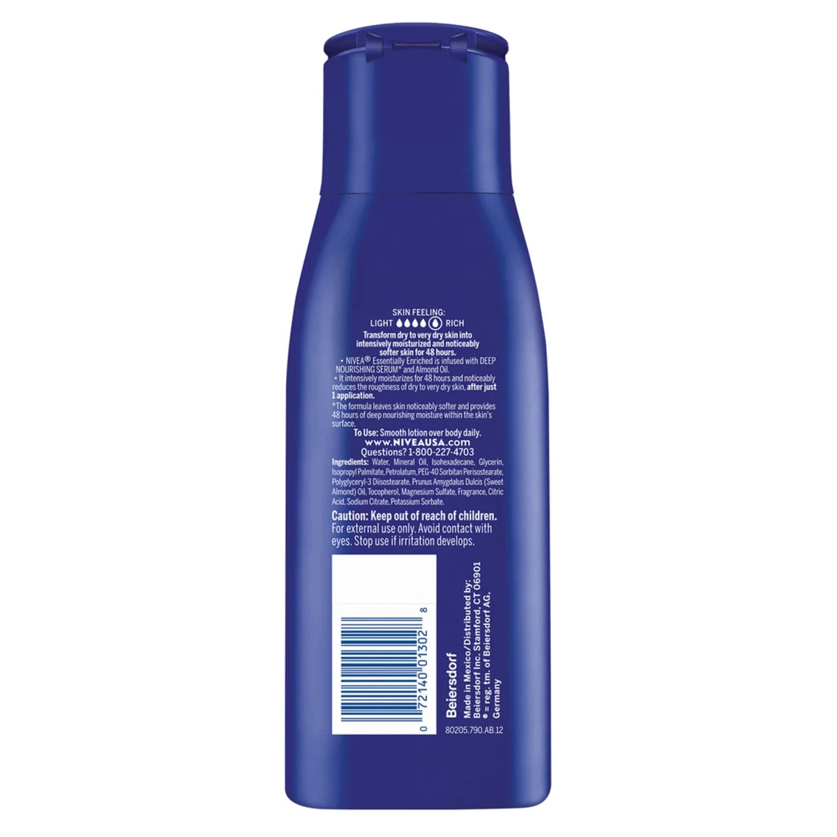 Nivea Essentially Enriched Body Lotion Travel Size 2.5Oz (Pack of 24)