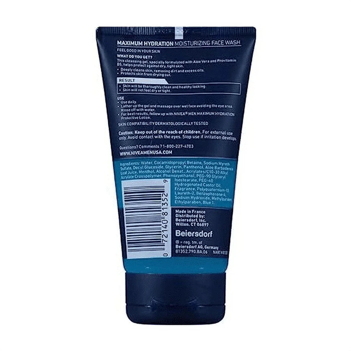 Nivea For Men Double Action Moisture Rich Face Wash Vitamin Enriched 5Oz (Pack of 12)
