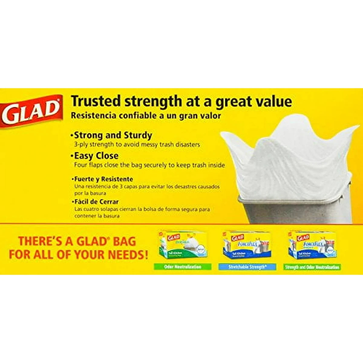 Glad Zipper Food Storage Freezer Bags Gallon0.01oz (Pack of 12)