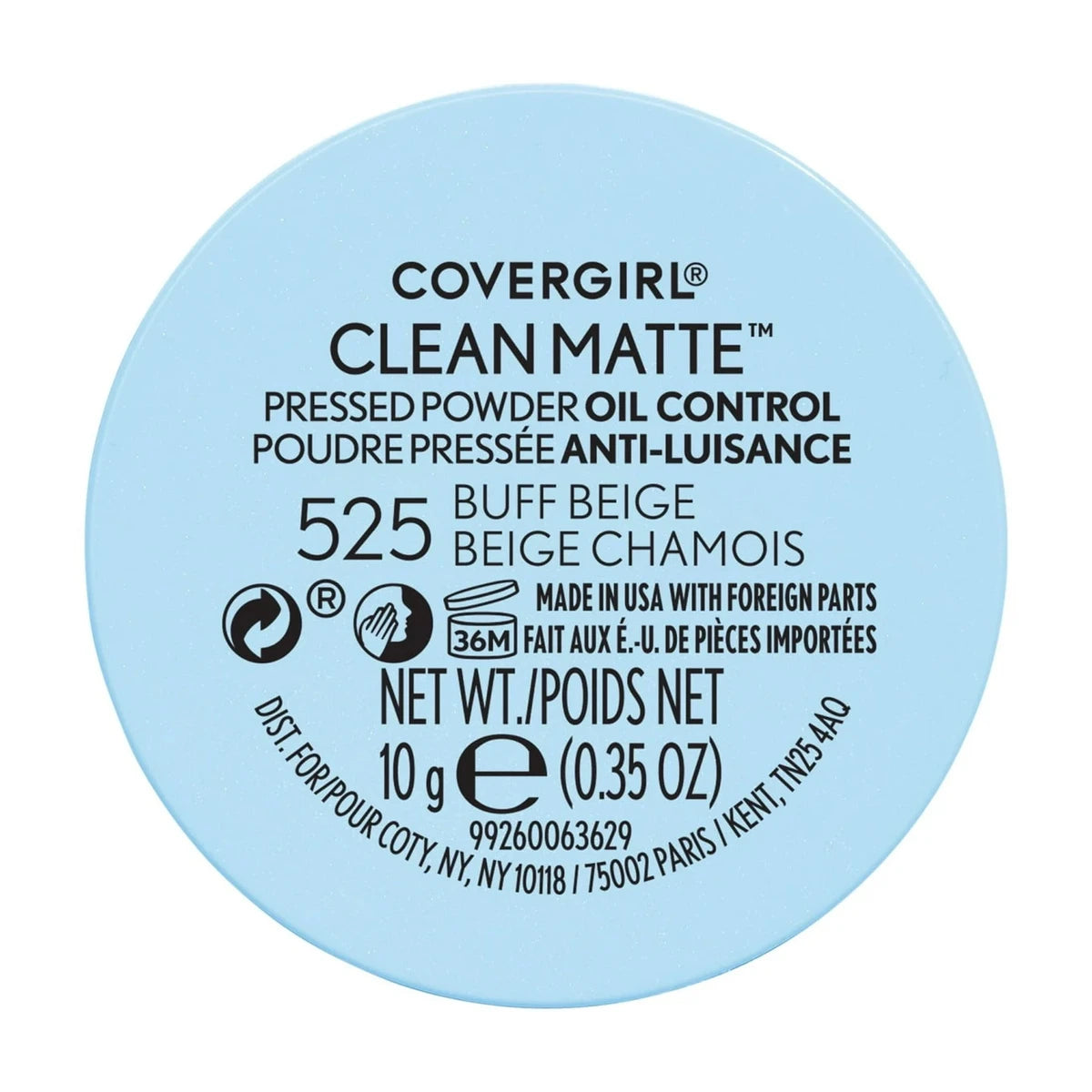 Cover Girl Clean Oil Control Pressed Powder Buff Beige 0.3Oz (Pack of 72)