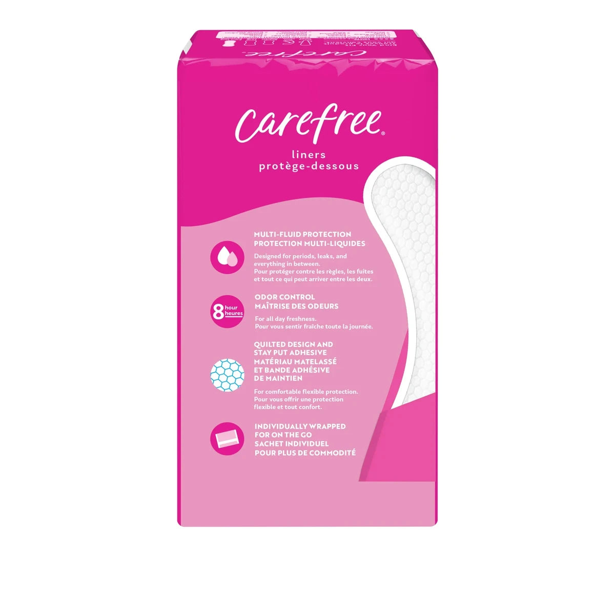 Carefree ACTi-Fresh Extra Long Pantiliners To Go Unscented 3.17oz (Pack of 8)