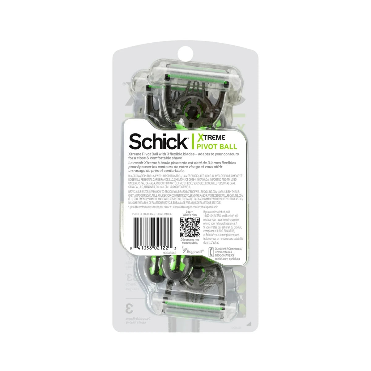 Schick Xtreme 3 Pivotball Disposable Razors For Men3 Ea 1.13Oz (Pack Of 12)