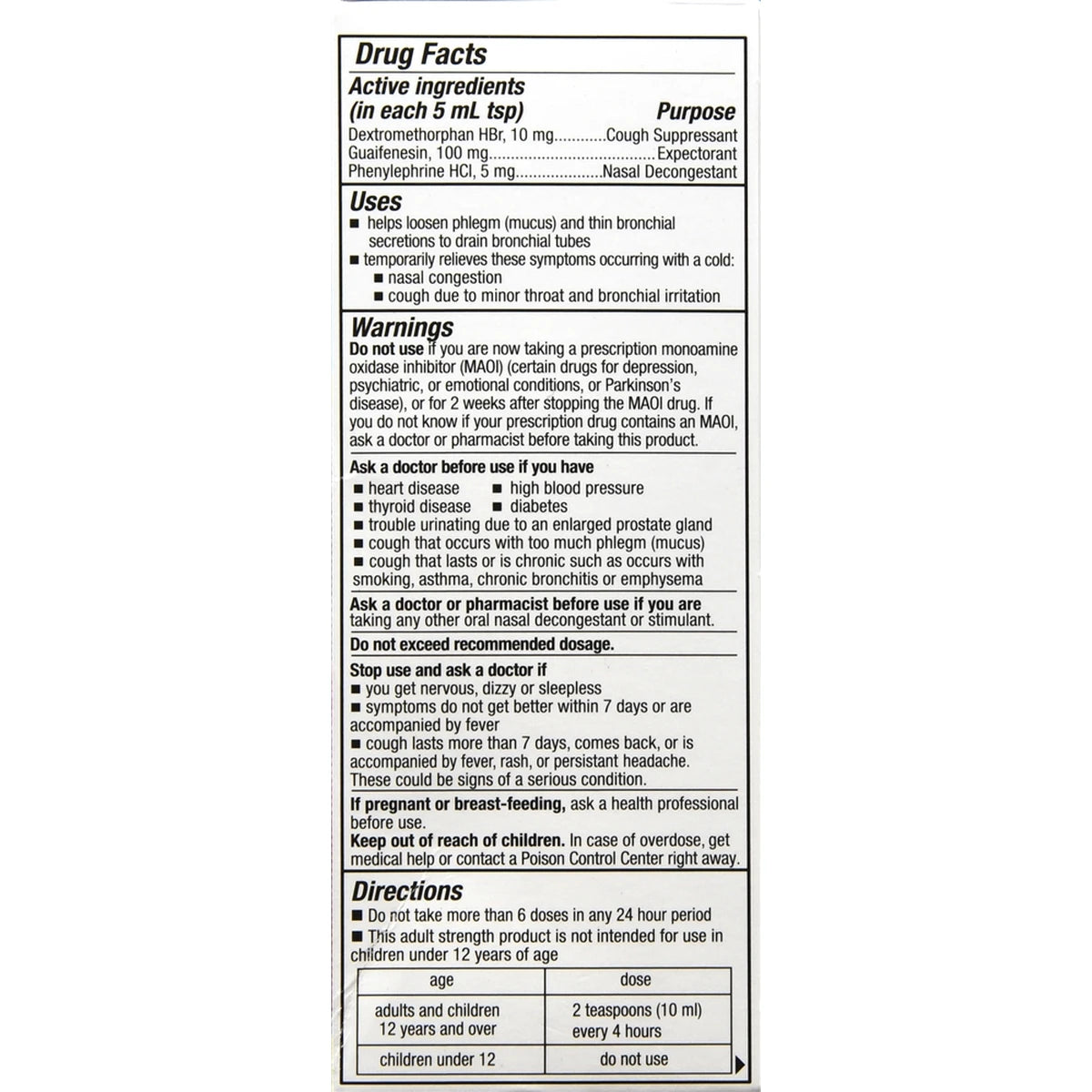 Tukol Adult Maximum Strength Multi Symptom Cold Syrup 4Oz (Pack of 12)