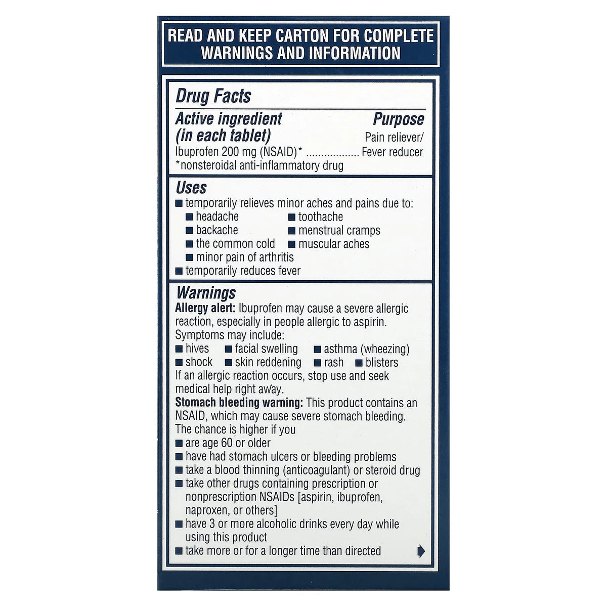 Advil Advanced Medicine For Pain 200Mg Tablets 1.76oz (Pack of 36)