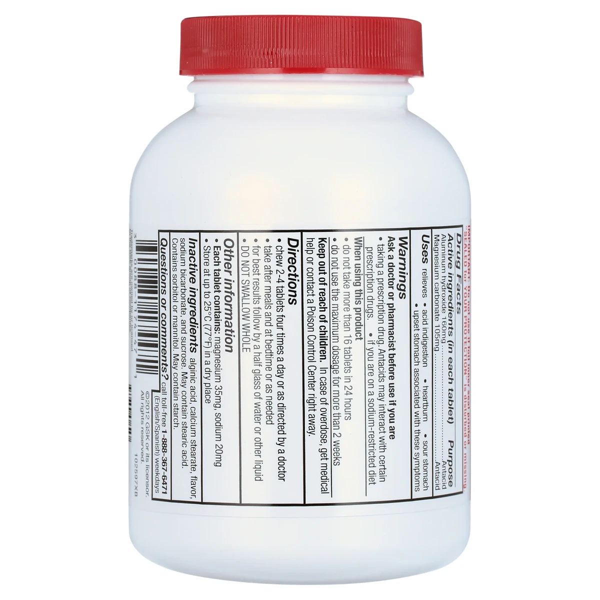 Gaviscon Extra Strength Tablets Original 12.8Oz (Pack of 12)