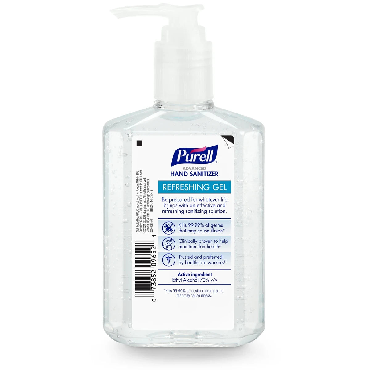 Purell Advanced Hand Sanitizer Refreshing Gel 8Oz (Pack of 12)