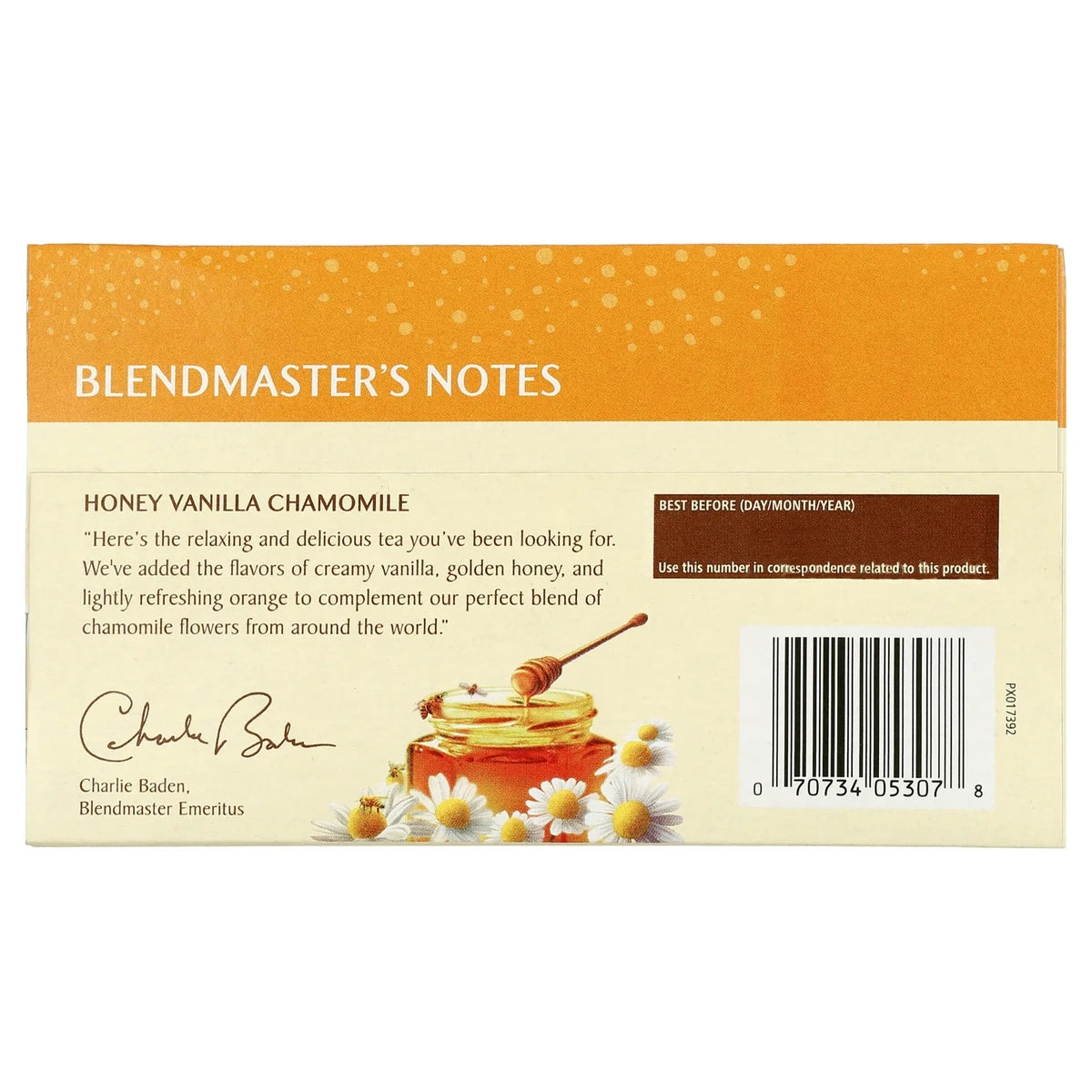 Celestial Seasonings Herb Tea Honey Vanilla Chamomile 20 Tea Bags 1.7Oz (Pack Of 6)