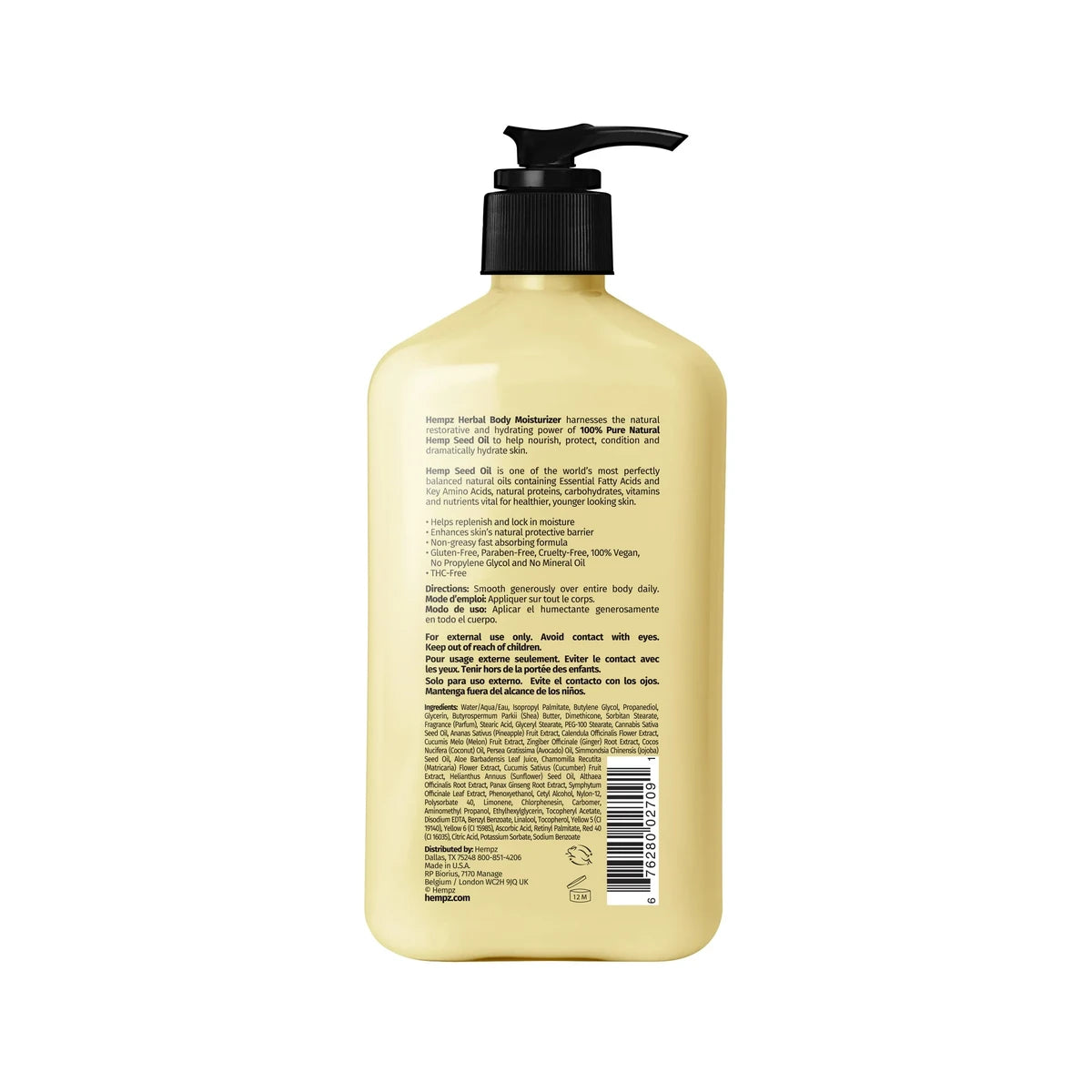 Hempz Sweet Pineapple and Honey Melon Herbal Body Moisturizer 17Oz (Pack of 12)