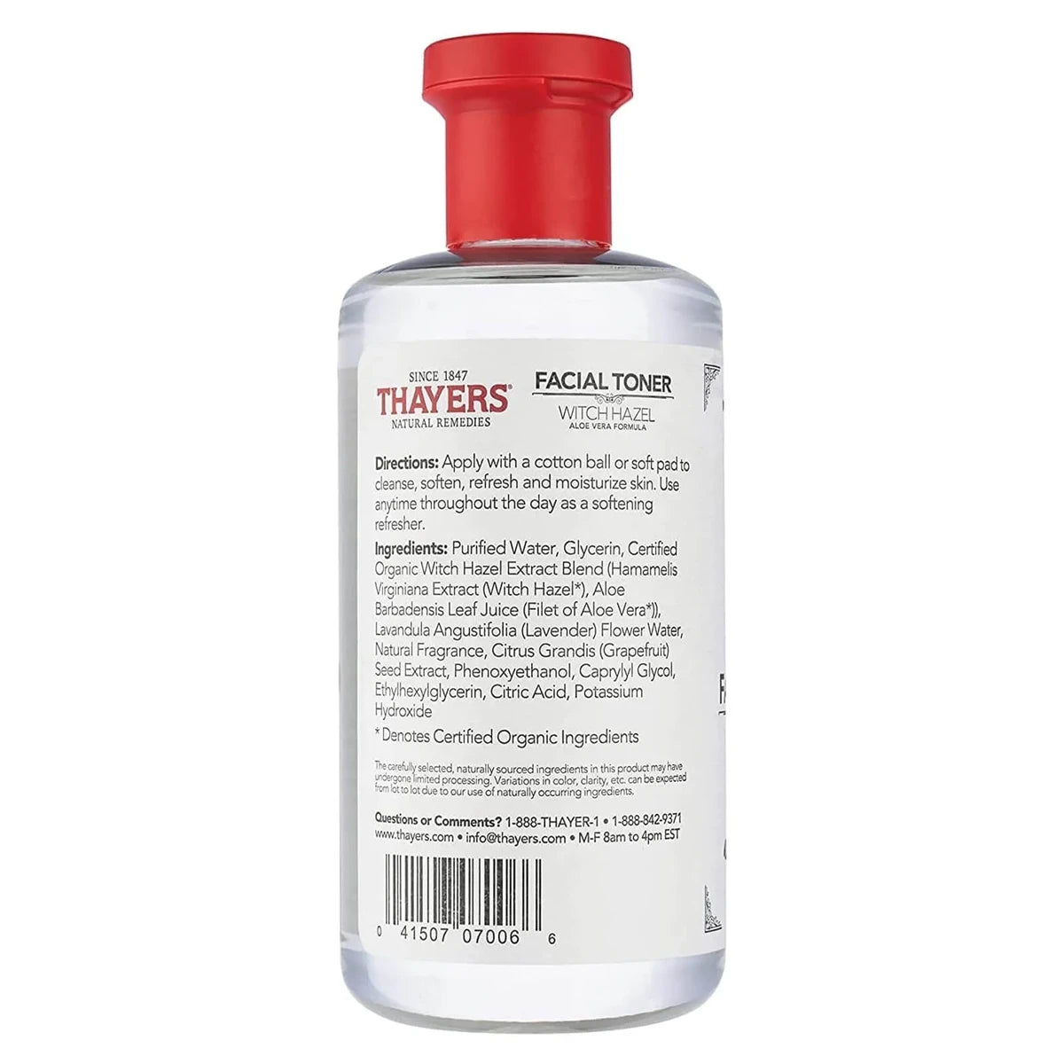 Thayers Witch Hazel Alcohol-Free Toner With Aloe Vera Lavender 12Oz (Pack of 24)
