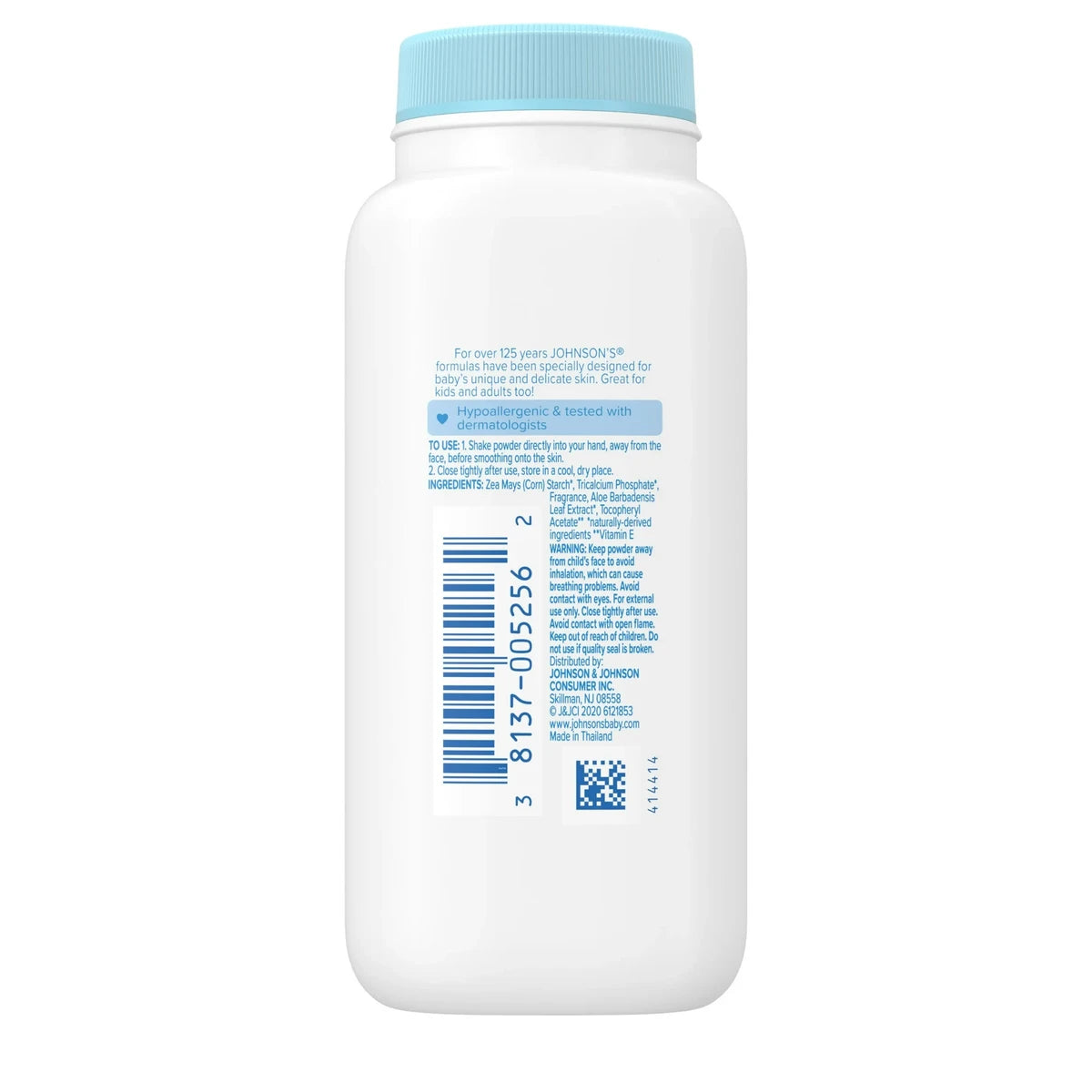 Johnsons Baby Powder With Aloe Vera And Vitamin E Pure Cornstarch 1.5Oz (Pack of 96)