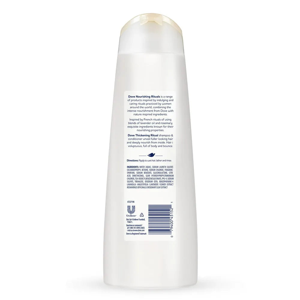 Dove Nourishing Secrets Thickening Shampoo 12Oz (Pack of 6)