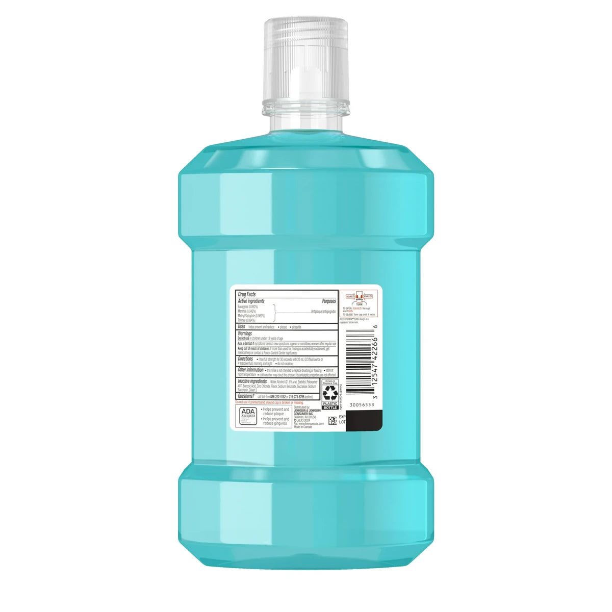 Listerine Ultra Clean Antiseptic Mouthwash Cool Mint 1.5 Ltr 2.7Oz (Pack of 6)