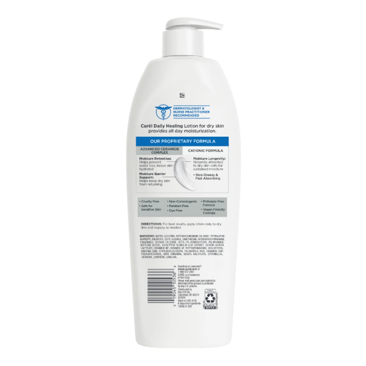 Curel Daily Healing Body Lotion for Dry Skin 13Oz (Pack of 4)