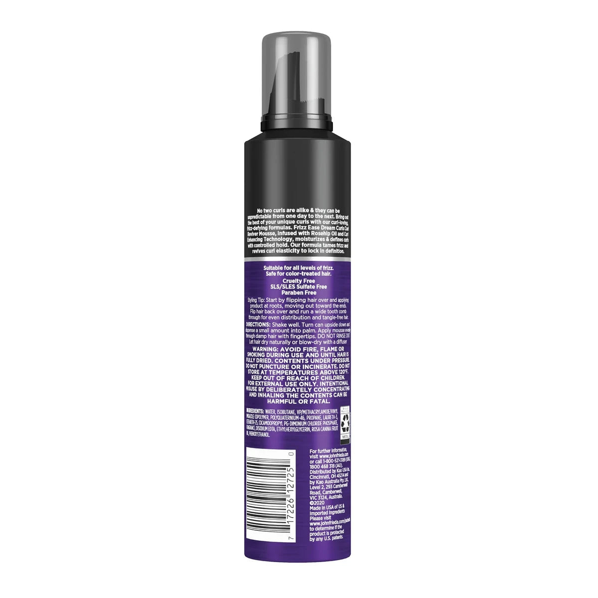 John Frieda Frizz Ease Curl Reviver Styling Mousse 7.2Oz (Pack of 6)
