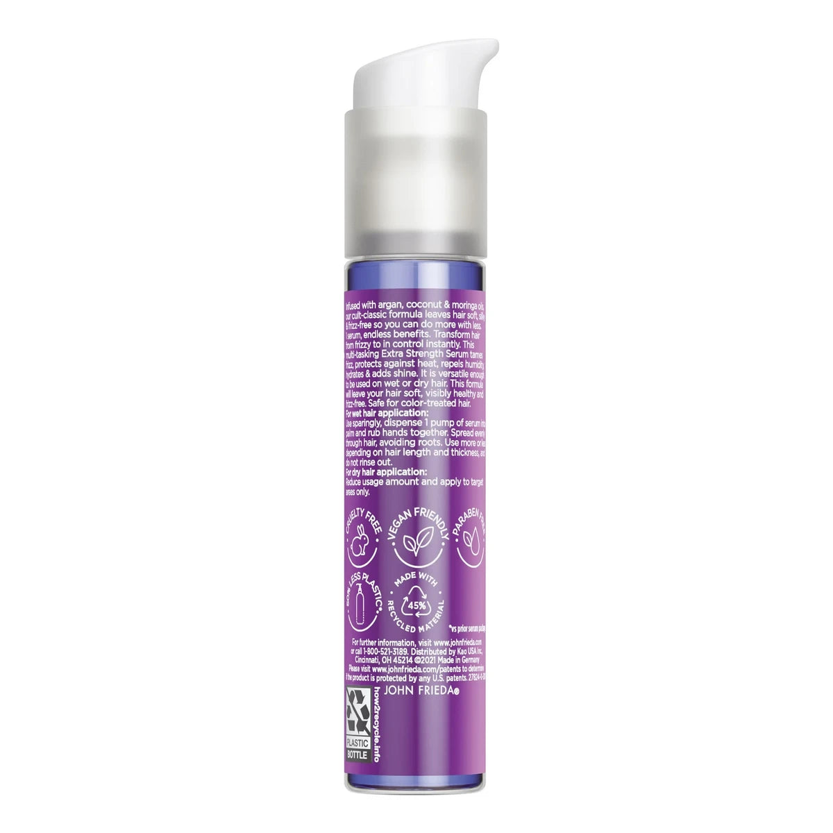 John Frieda Frizz Ease Extra Strength Hair Serum 1.69Oz (Pack Of 6)