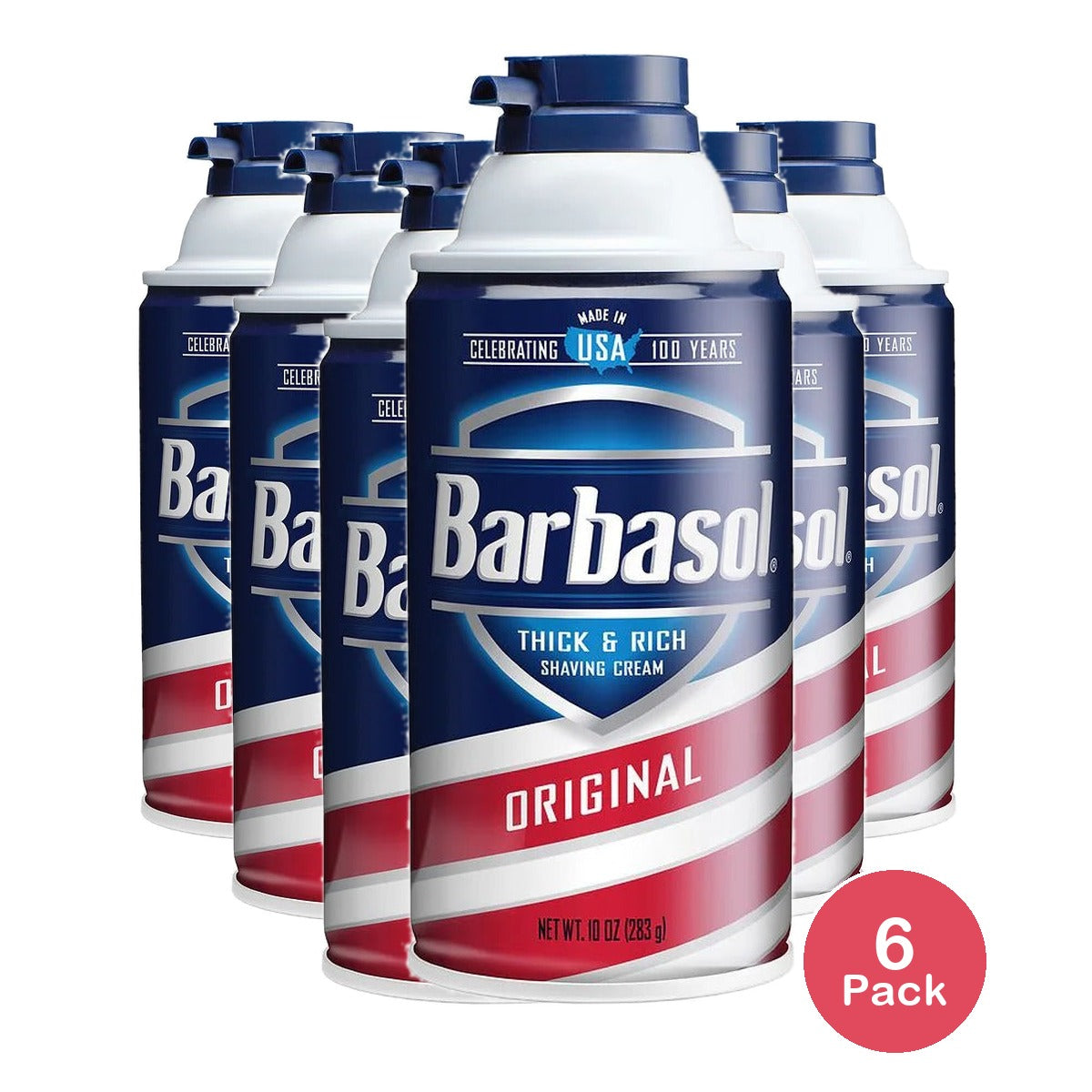 Barbasol Original Thick & Rich Shaving Cream 10 Oz (Pack of 6)
