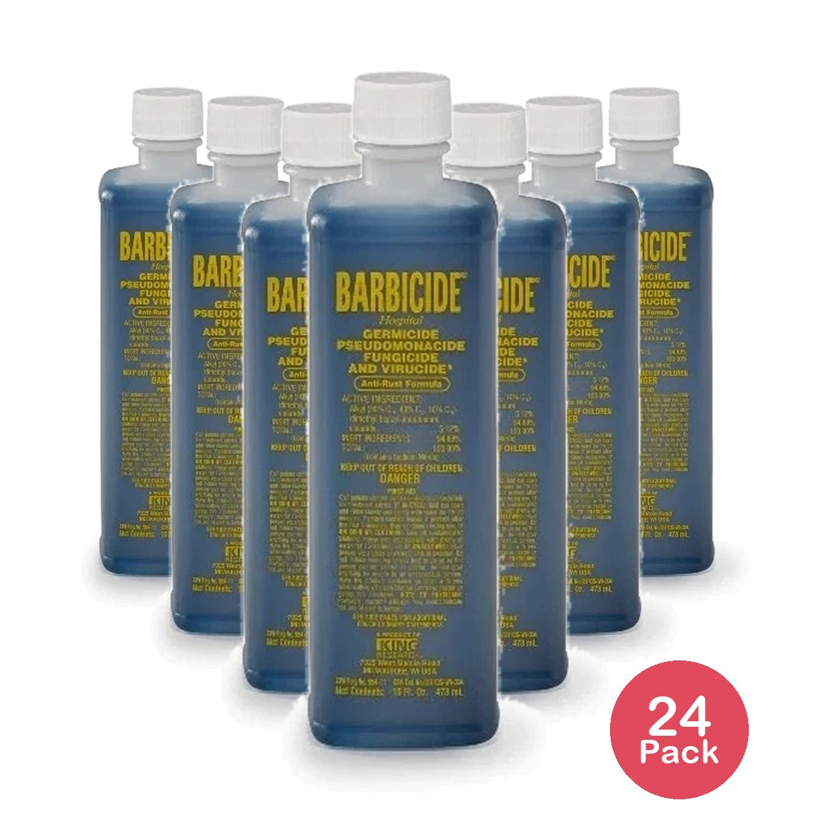 Barbicide Hospital Disinfectant Germicide Virucide Anti-Rust Formula 16 oz (Pack of 24)