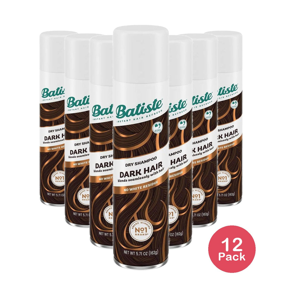 Batiste Dark Brown Dry Shampoo 3.81 Oz (Pack of 12)