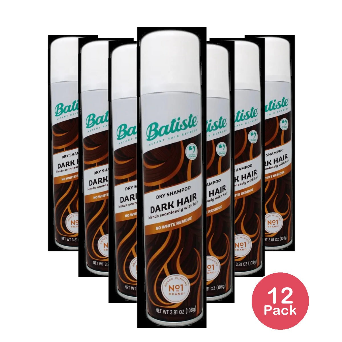 Batiste Dry Shampoo Dark Hair 3.81 oz (Pack of 12)