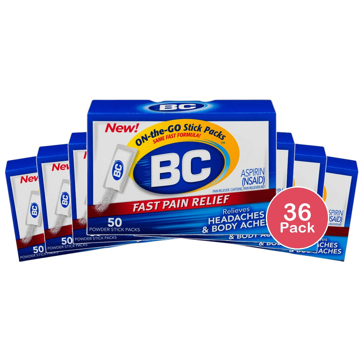 Bc Aspirin Pain Reliever Arthritis Treatment Powders50 Ea 5.92oz (Pack of 36)