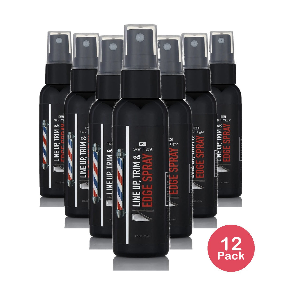 B&C SKIN TIGHT Line Up Spray - Empowers Designs Lines Shape Ups Edges - 2 fl oz (Pack of 12)