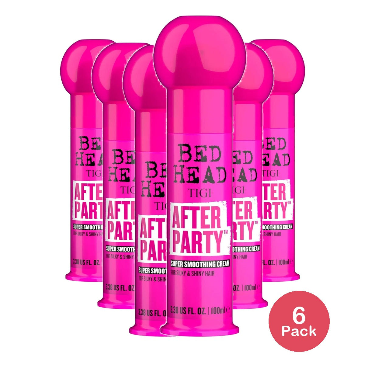 Bed Head by TIGI After Party Smoothing Cream for Silky and Shiny Hair 3.38 fl oz (Pack of 6)
