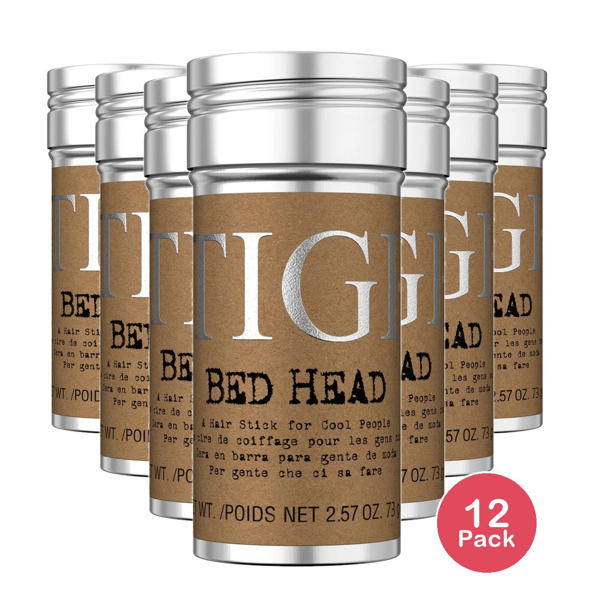 Bed Head by TIGI Hair Wax Stick For Cool People, For a Soft, Pliable Hold, 2.57 Oz (Pack of 12)