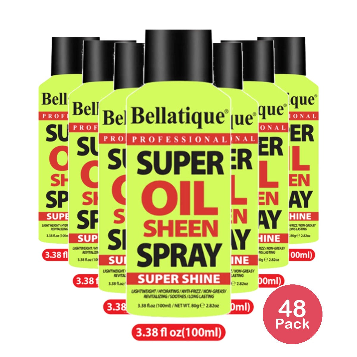 Bellatique Professional Oil Sheen Spray 6.76 Oz (Pack of 48)