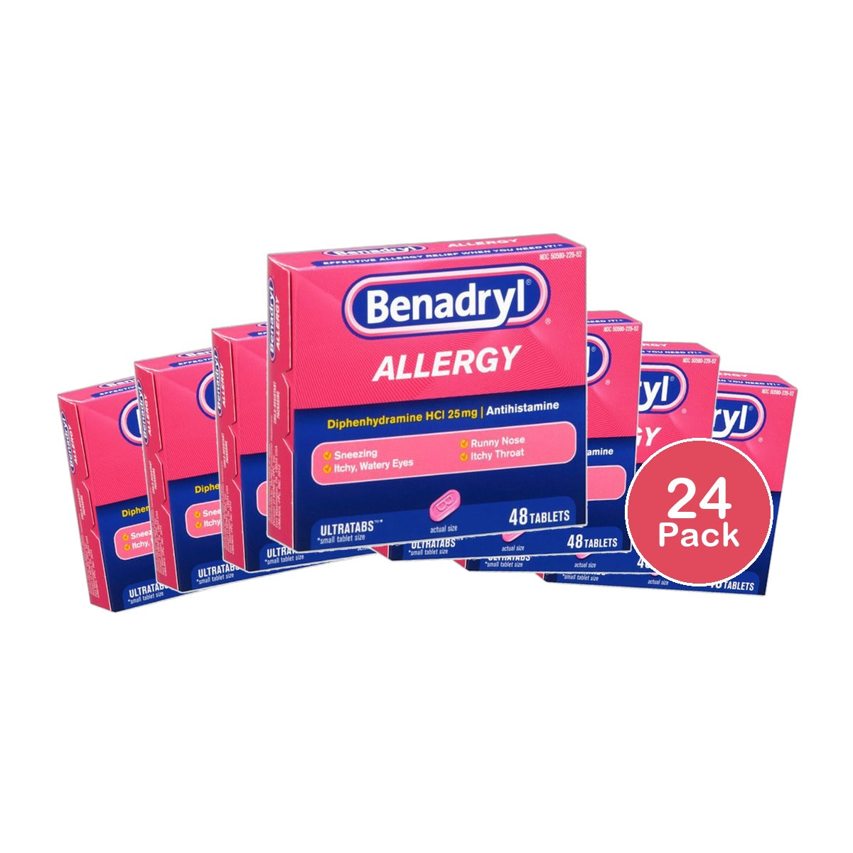 Benadryl Allergy Ultratab Tablets48 Ea 2.88Oz (Pack of 24)