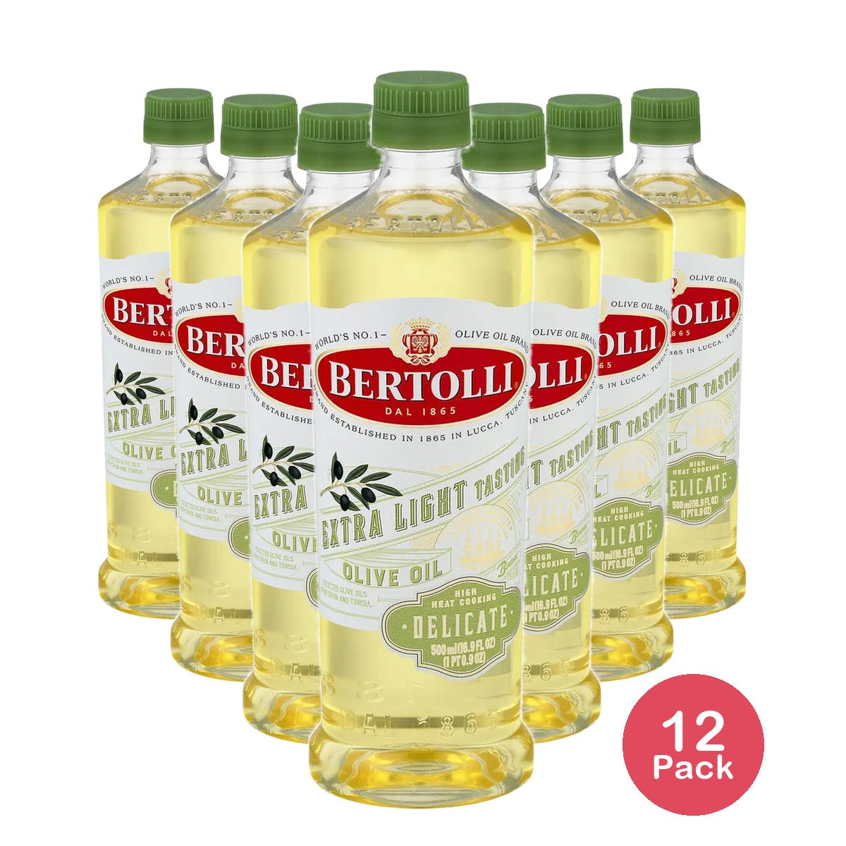 Bertolli Extra Light Tasting Olive Oil 17 oz (Pack of 12)