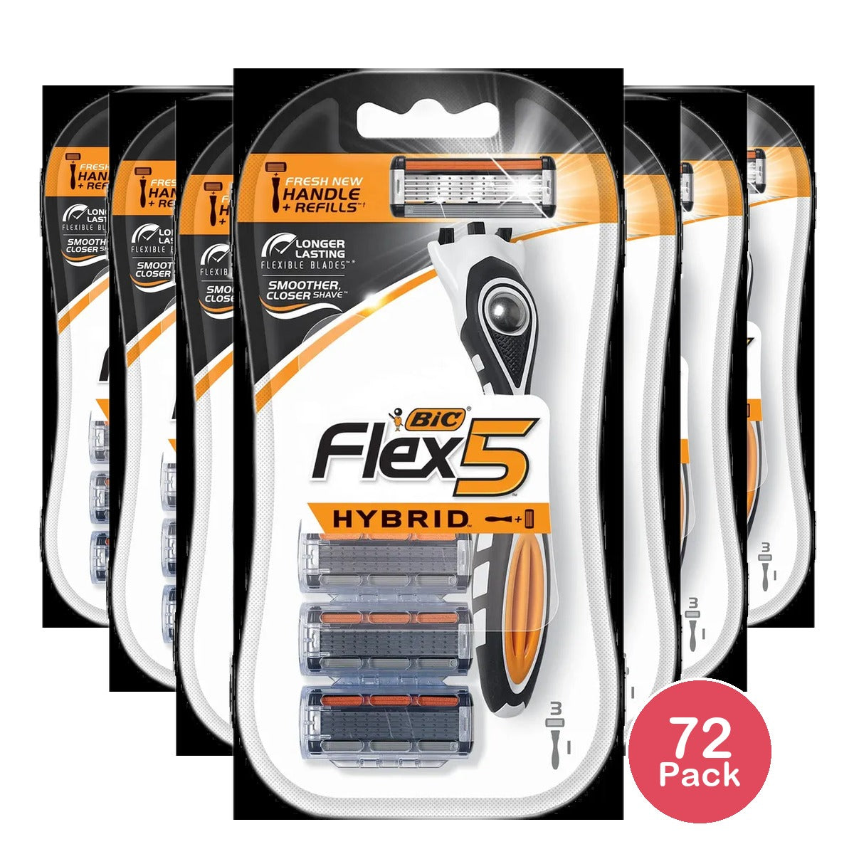 BIC Flex 5 Hybrid Razor 3 Pack2.4oz (Pack of 72)