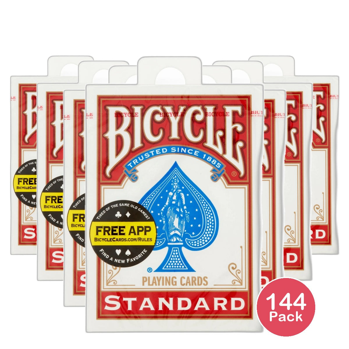 Bicycle Poker Size Standard Playing Cards 4Oz (Pack of 144)