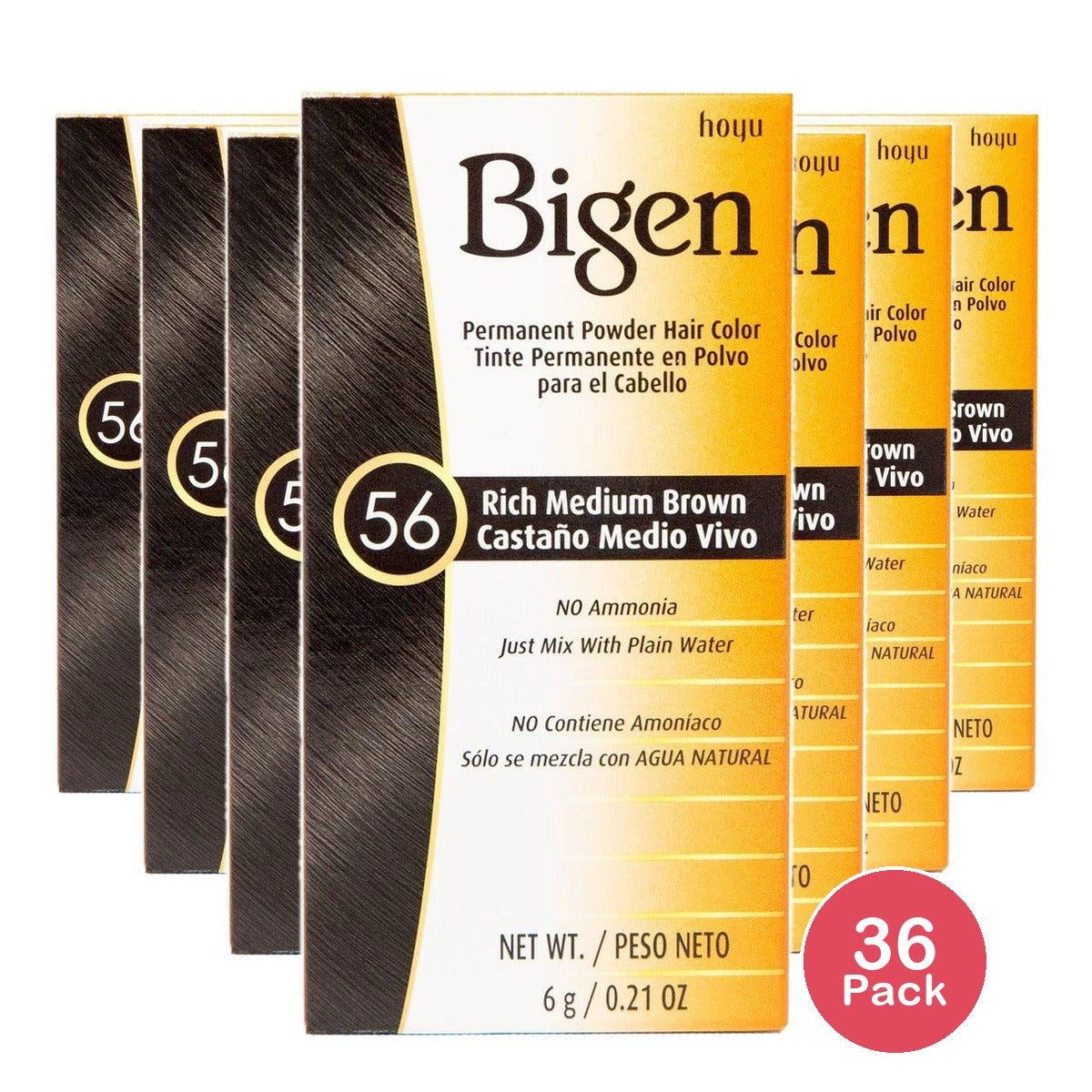 Bigen Permanent Powder Hair Color #56 0.21 Oz (Pack of 36)