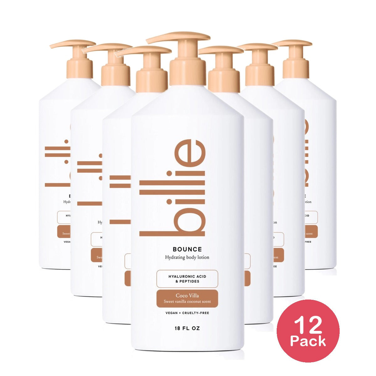 Billie Bounce Hydrating Body Lotion 18 Fl Oz (Pack of 12)