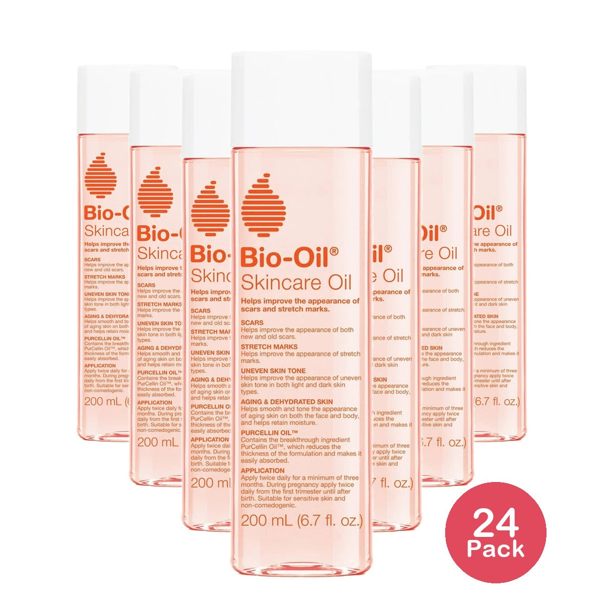 Bio-Oil Skincare Body Oil and Scar Treatment with Vitamin E for Stretch Marks, D 6.7. Oz (Pack of 24)