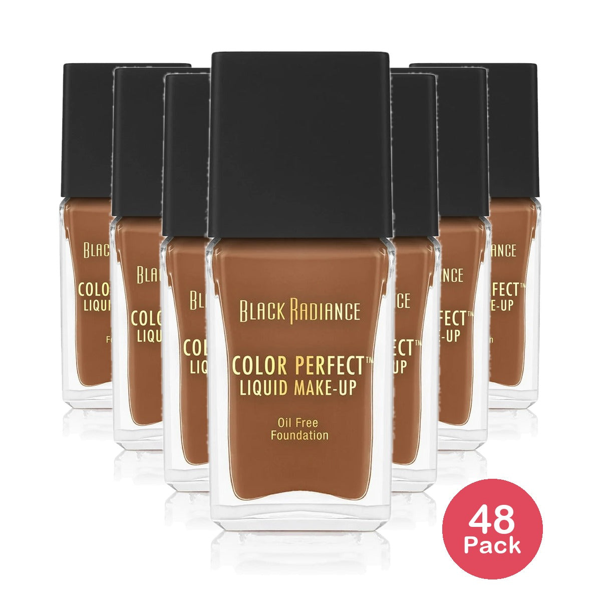 Black Radiance Color Perfect Liquid Foundation Makeup - Caramel 1 Oz(Pack of 48)