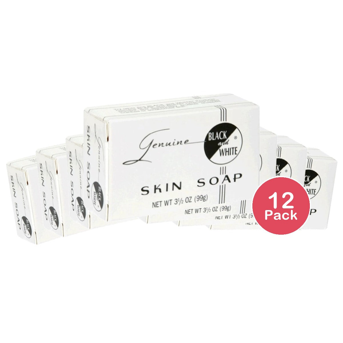 Black & White Genuine Skin Soap 3.5 Oz (Pack of 12)