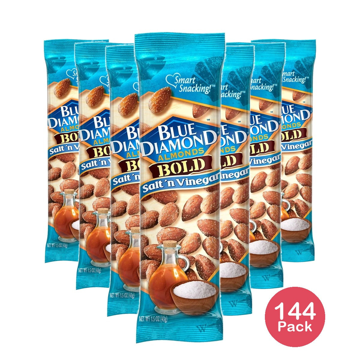 Blue Diamond Almonds Bold Salt N Vinegar Almonds 1.5 Oz (Pack of 144)