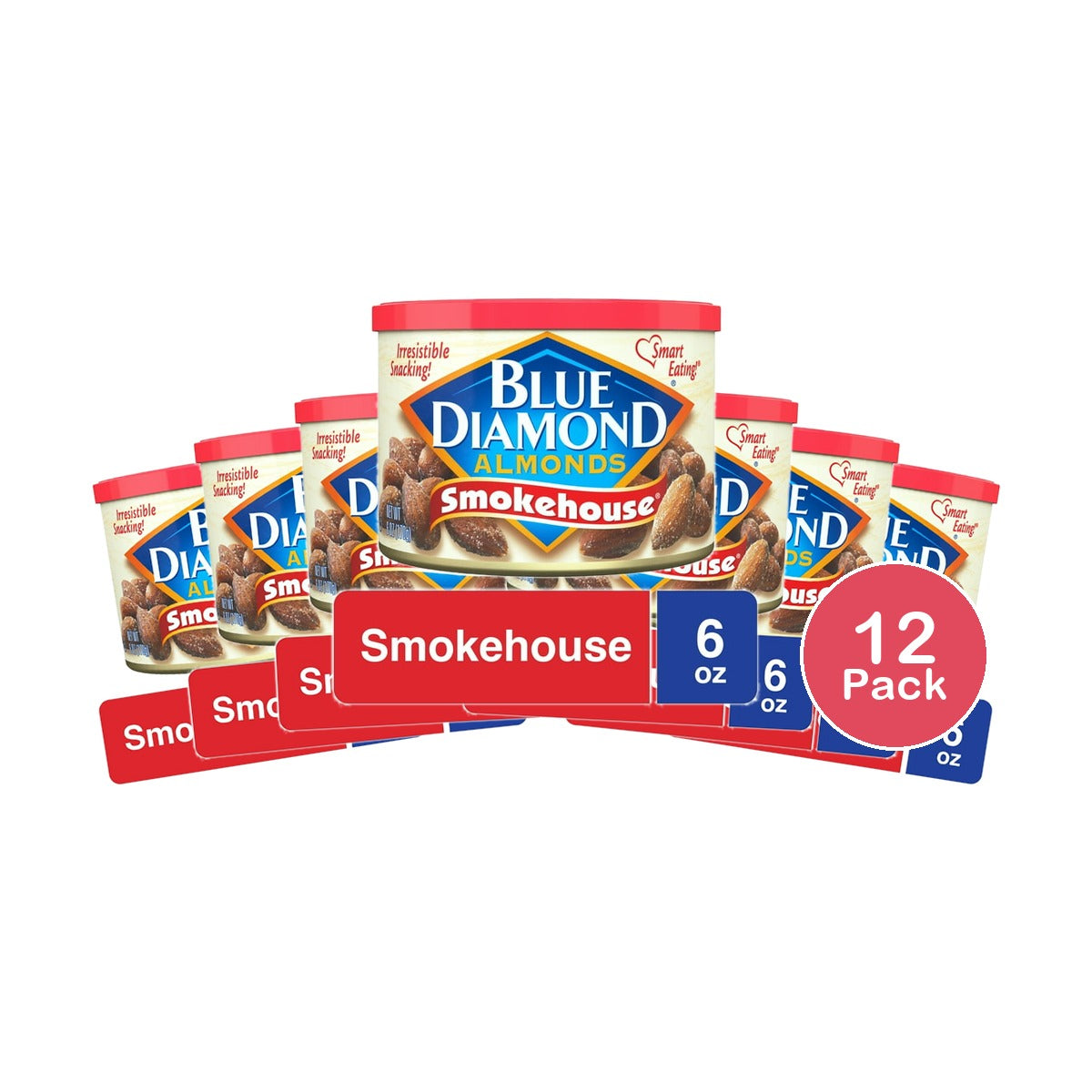 Blue Diamond Almonds, Smokehouse variety 6 OZ (Pack of 12)